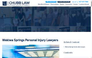 Chubb Law Accident & Injury Attorneys of Wekiwa Springs website