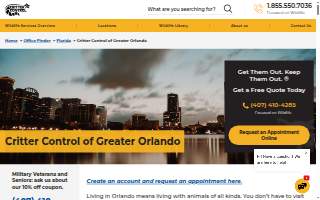 Critter Control® of Orlando website