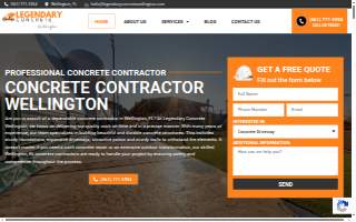 Legendary Concrete Wellington website