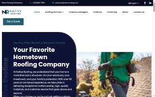 Native Roofing website