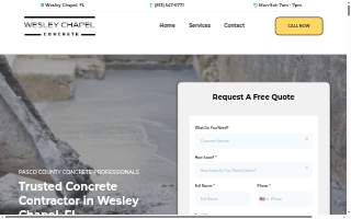 HC Concrete Services website