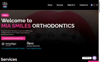 Mia Smiles Orthodontics of West Little River website