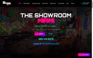 The Showroom Miami Auto Body Shop website