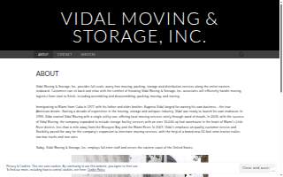 Vidal Moving & Storage website