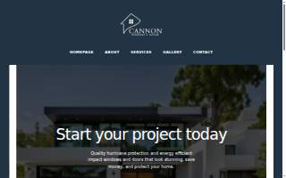 Cannon Windows and Doors website