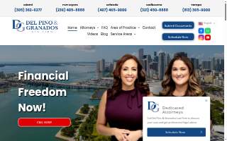Del Pino & Granados Law Firm website