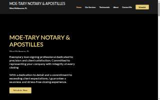 Moe-Tary Notary & Apostilles website
