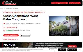 Crash Champions Collision Repair West Palm Congress website