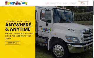 Tows Are Us of West Palm Beach website