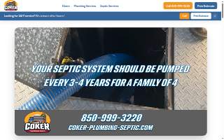 Coker Plumbing & Septic website