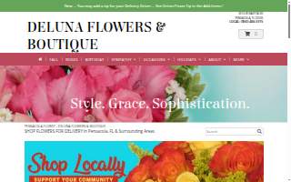 Deluna Flowers & Boutique website