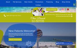 Olive Branch Pet Hospital website