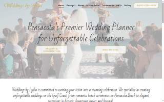 Weddings By Lydia of West Pensacola website