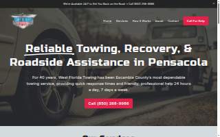West Florida Towing of West Pensacola website