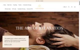 Asana Head Spa website