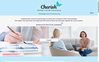 Cherish Mental Health Counseling LLC website