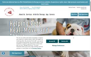 Ehrlich Animal Hospital & Arthritis Therapy Center website