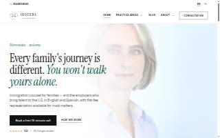 Higuera Immigration Law website