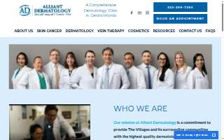 Alliant Dermatology of Wildwood website