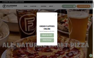 Flippers Pizza - Sunrise website
