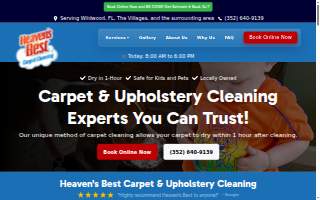 Heaven's Best Carpet & Upholstery Cleaning website