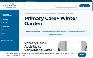 AdventHealth Primary Care+ Winter Garden website
