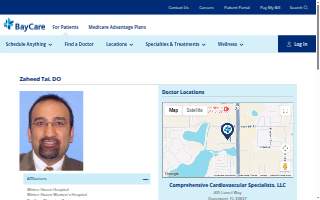 Comprehensive Cardiovascular Specialists - Dr. Zaheed Tai website