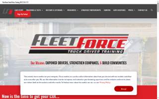 FleetForce Truck Driving School website