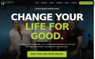 Habitat Health and Fitness website