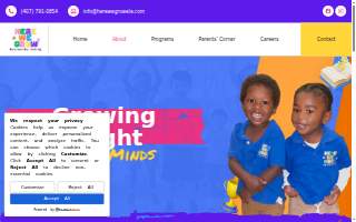 Here We Grow Early Learning Academy website