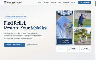 Messieh Orthopedic Clinic website
