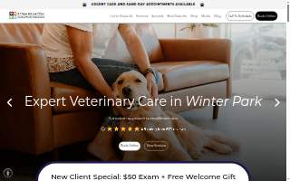 4 Paws Animal Clinic website