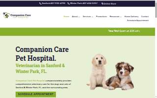 Companion Care Pet Hospital - Winter Park website