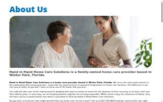 Hand In Hand Home Care Solutions website