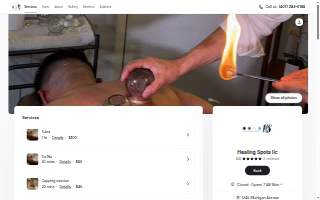 Healing Spots website