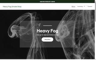 Heavy Fog Smoke Shop website