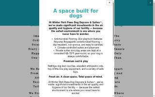 Winter Park Paws Dog Daycare & Suites website