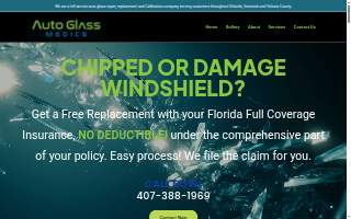 Auto Glass Medics website