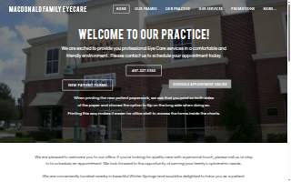 MacDonald Family EyeCare website