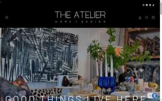 The Atelier Home + Design website