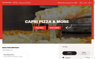 Capri Pizza & More website