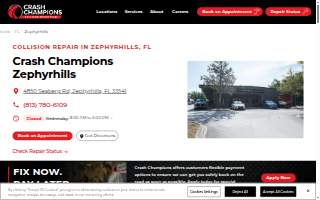 Crash Champions Collision Repair of Zephyrhills website