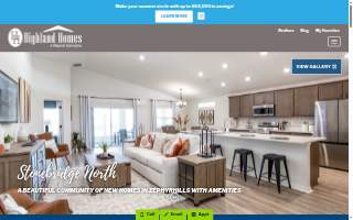 Highland Homes at Stonebridge North website