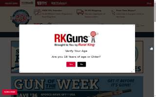 Rural King Guns website