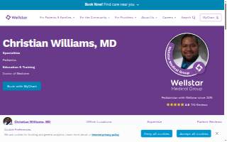 Christian Williams, MD website