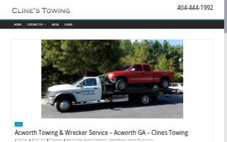 Clines Towing website