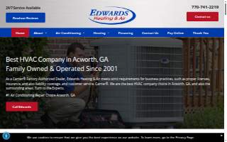 Edwards Heating & Air, LLC website
