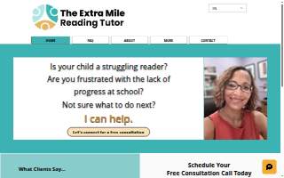 The Extra Mile Reading Tutor website