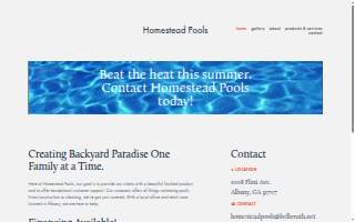 Homestead Pools website