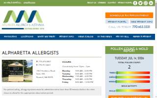 Atlanta Allergy & Asthma of Alpharetta website
